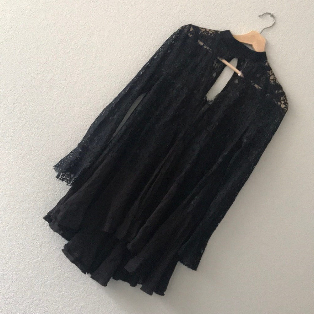 Free people black lace dress